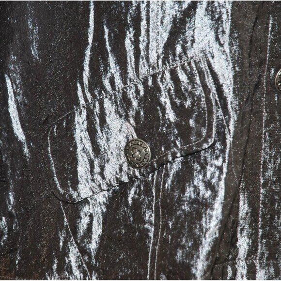 Ruby Rd. Ladies Gray Silver Metallic Jacket Blazer Size 10 Button Up Roll Tab - Picture 6 of 11